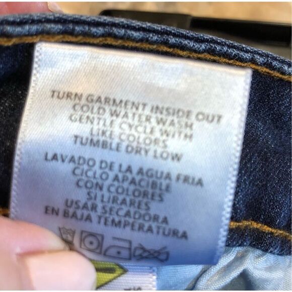 ANGRY RABBIT - L Sz 9 (29) Medium/Rise Fray/Hem Skinny Jeans in Dark Denim 👖 - Picture 12 of 16